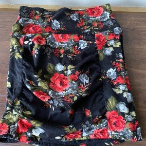 Free people floral ruche skirt size xs